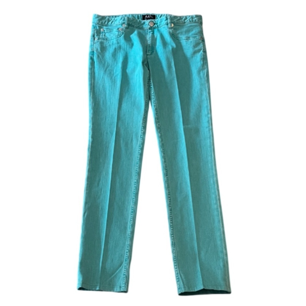 A.P.C. Rue Madam Paris Pale Green Jeans - 28